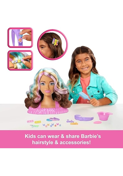 Barbie Saç Tasarımı Büstü Kahverengi Saçlı Jfg82 Kahverengi