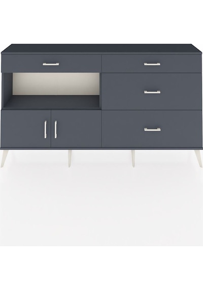 Arges Konsol Tek Raflı 4 Çekmeceli 2 Kapaklı 176x30x99 Antrasit-a Antrasit-antrasit Arges Konsol Tek Raflı 4 Çekmeceli 2 Kapaklı 176x30x99 Antrasit-a Antrasit-antrasit