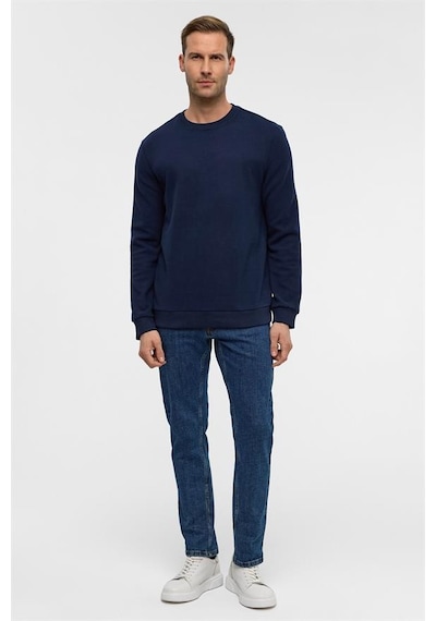 Süvari Lacivert Regular Düz Bisiklet Yaka Sweatshirt Sw2013700013-m09 Lacivert