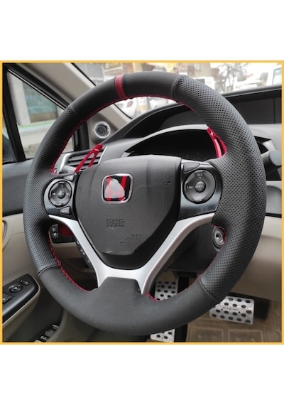 Honda Civic Fb7 Araca Özel Direksiyon Kılıfı Otomatik F1 Araçlarına Uyumlu