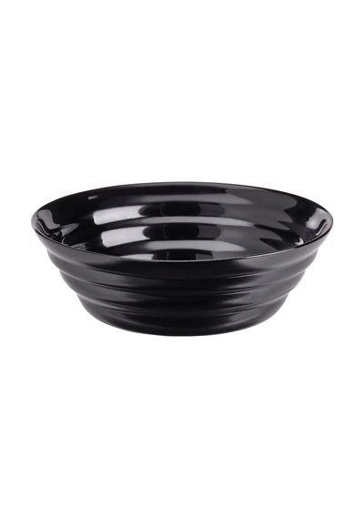 4 Adet Çorba Kasesi Çap 14 Cm 4'lü Set Servis Sunum Kasesi Özel Sertleştirilmiş Cam Siyah Kase siyah