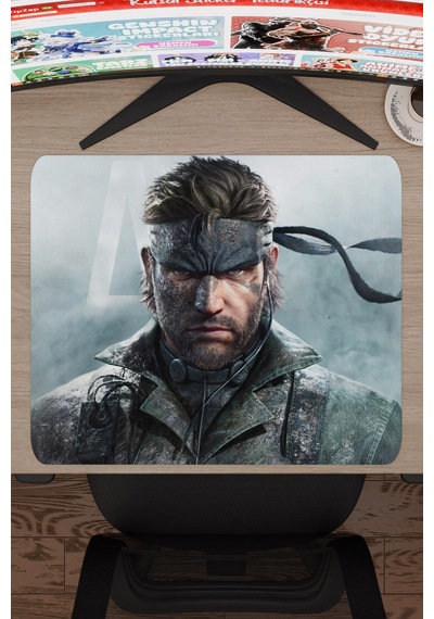 Metal Gear Solid Kaymaz Dikişli Kauçuk Oyuncu Mousepad V1 - 48x40 Xl Gaming Mouse Pad Fare Altlığı