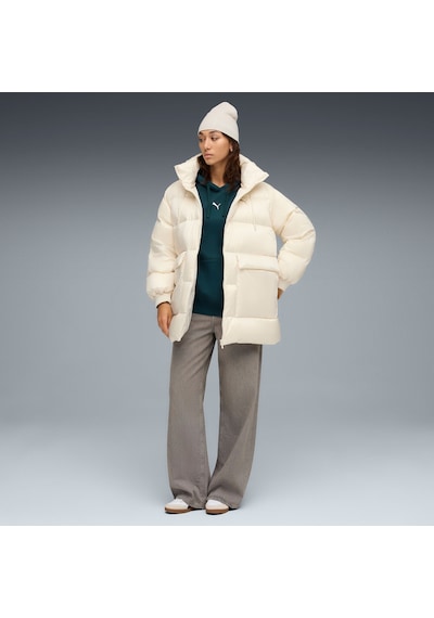 Puma Style Hooded Down Kadın Bej Ceket 68838987