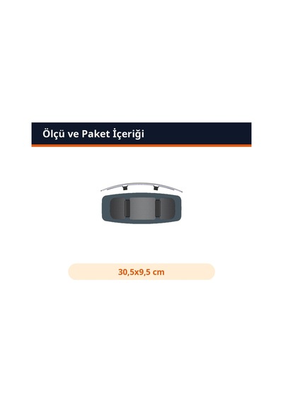 Trobus Oto İç Dikiz Aynası Ek Ayna Bombeli Lastikli Geçme Model 30,5x9,5 Cm