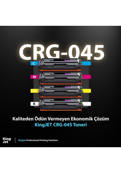 Teli 4 Renk Takım Uyumlu, Toner Çipli 045 Crg-045