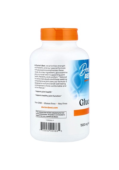 Doctor's Best - Glucosamine - 1500mg - 180 Capsules 750 Mg Per Capsule