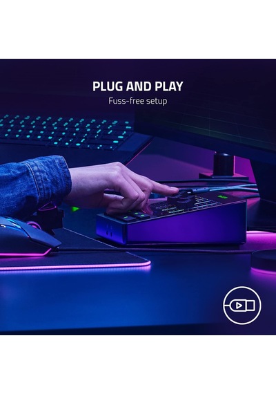 Razer Ses Mikseri Analog Ses Mikseri, Sessiz Düğmeli 4 Kanallı A