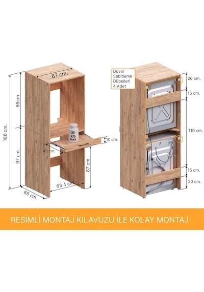 Aqua Bagno Urban Smartbox Çamaşır Ve Kurutma Makinesi Dolabı - Çekmeceli, Atlantik Çam -2 Parça Set Abs.50.01.04.01 Aqua Bagno Urban Smartbox Çamaşır Ve Kurutma Makinesi Dolabı - Çekmeceli, Atlantik Çam -2 Parça Set Abs.50.01.04.01