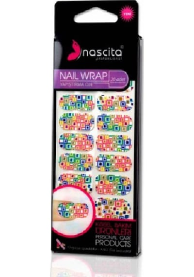 Nascita Kırmızı Gümüş Nokta Desenli Yapıştırma Oje 012 20'li