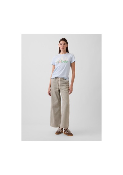 Gap T-shirt Kadın Xl Beden Havuz Başı Mavi Renk %100 Pamuk Poolsıde Blue