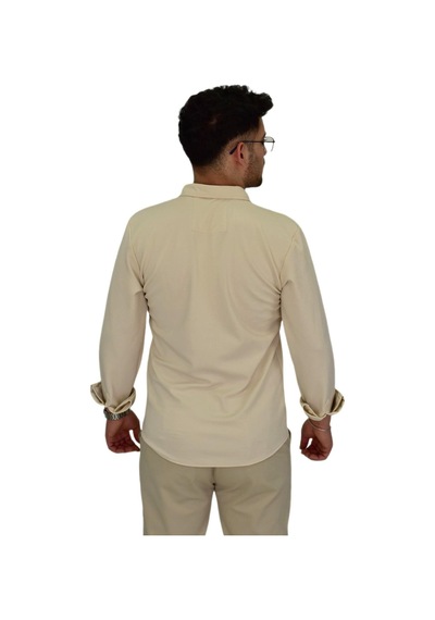 Erkek Likralı Spor Silim Fit Gömlek Bgl-st04332 Taş