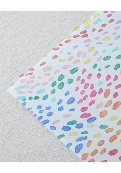English Home Colourful Joy Cam Kesme Tahtası 25x35 Cm Renkli Çok Renkli