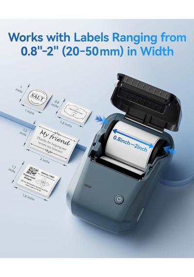 Nıımbot B1 Etiket Makinesi, Otomatik Tanımlamalı Bluetooth Taşınabilir Etiket Yazıcısı, Ofis, E