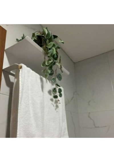 lyla concept Antory Raflı Havluluk Beyaz Metal Beyaz
