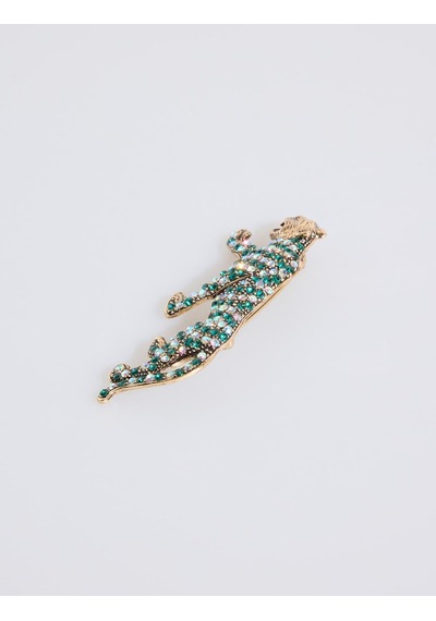 Jimmy Key Jimmy Key Karışık Leopar Figürlü Broş 6sw355526999 Çok Renkli