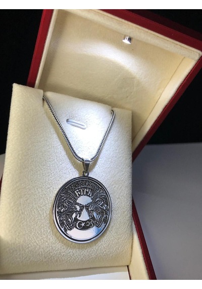 Çift Başlı Bozkurt Türkçü Turancı Gümüş Işıklı Kutuda Sevgiliye Eşe Babaya Hediye Kolye