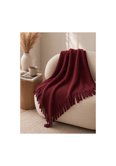 Givoria Unisex Kışlık 8 Li Cafe Restaurant Omuz Şalı Bordo Bordo
