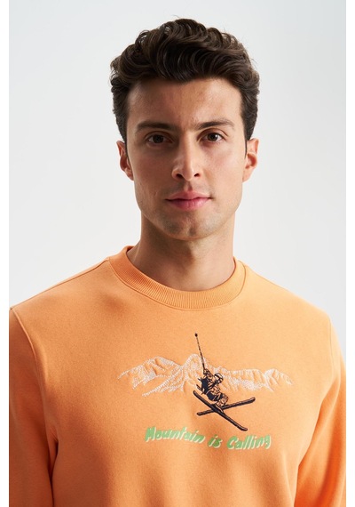 AR-MA Arma Erkek Regular Fit 3 İplik Şardonlu Pamuklu Bisiklet Yaka Sweatshirt 001