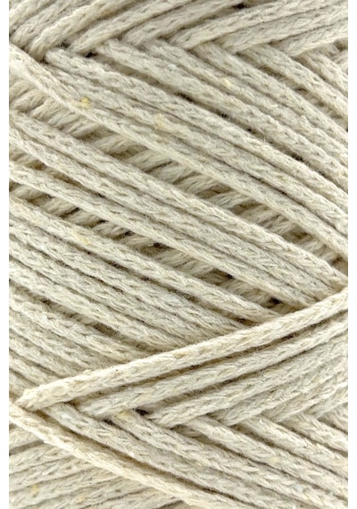 Premium Koton Pamuk Makrome İpi Ekru 2mm Cotton Zincir Makrome Çanta İpi Supla İpi Koton İp