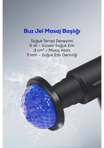 Sıcak Soğuk Terapi Özellikli Lcd Ekranlı 6 Kademeli Profesyonel Masaj Tabancası