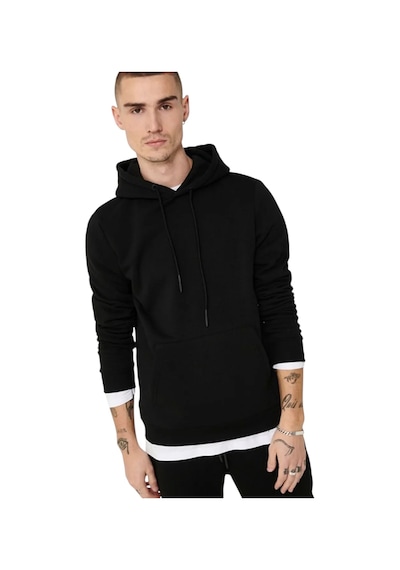 Only Erkek Kapüşonlu Sweatshirt Sİyah