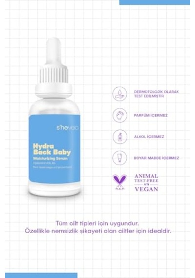 Vec Hydra Back Baby - 2 Hyaluronic Acid 2 B5 Vitamin 30 Ml