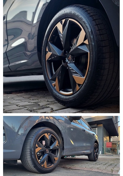 Cupra Terramar Jant Kaplama Sticker Set - Metalik Mat Bakır
