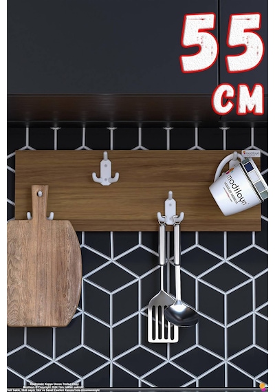 Geyik 12 Kancalı Mutfak Askısı 3'lü Set 51,4x19 Cm - Şık Tasarım, Çok Amaçlı Düzenleyici Ve Yer Tasarrufu 55 Cm Geyik 12 Kancalı Mutfak Askısı 3'lü Set 51,4x19 Cm - Şık Tasarım, Çok Amaçlı Düzenleyici Ve Yer Tasarrufu 55 Cm