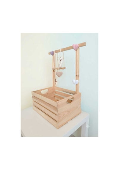 Doğal Çam Ahşap Bebek Kırk Sepeti ve Askılığı Kalp Kulplu Hatıra ve Hediye Sepeti + Salıncak ve Bir Adet Ayıcık Doğal Çam Ahşap Bebek Kırk Sepeti ve Askılığı Kalp Kulplu Hatıra ve Hediye Sepeti + Salıncak ve Bir Adet Ayıcık