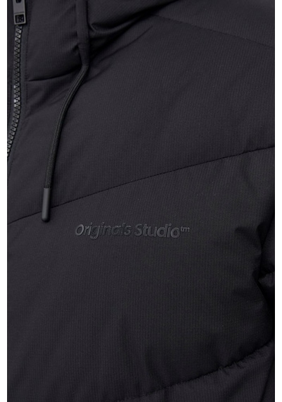 Feminist Siyah Logo Baskili Kapüsonlu Puffer Mont 77724k12238849.01 Siyah