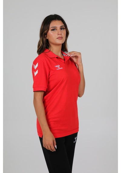 Hummel Armin Pamuklu Polo Yaka Tişört Kırmızı
