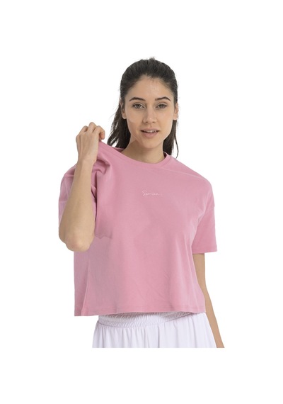 Sportive Ube Kadın Pembe Günlük Stil T-shirt 25yk015-pmbe Pembe