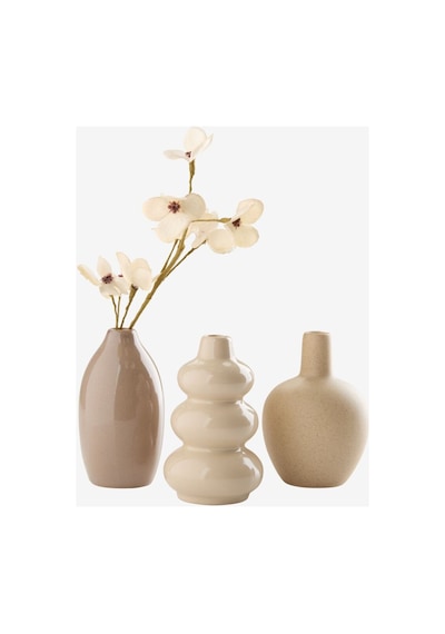Vazo Marınersen Ø6xy10 Cm Beige 3adt/pkt Set Bej