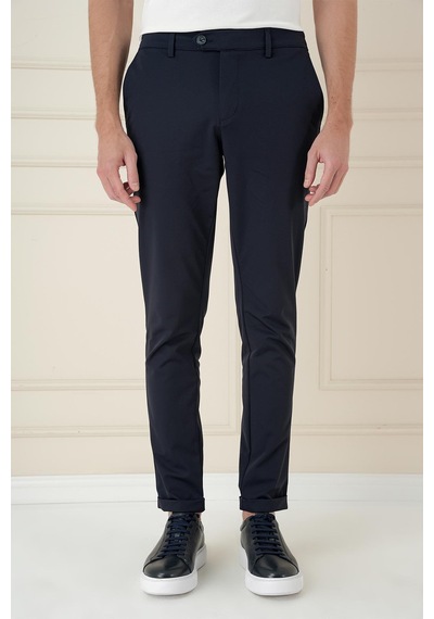 Efor Comfort Fit Beli Lastikli Esnek Casual Lacivert Pantolon P 1173 Lacivert