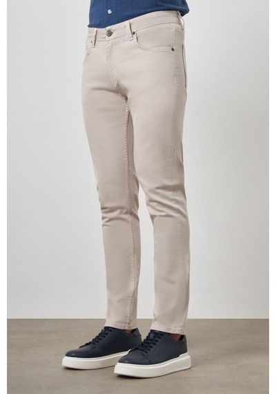 Morven Erkek Taş Pamuk 5 Cep Slim Fit Jean Kot Pantolon 25ms003036870 Taş