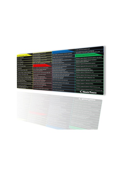 Sonictouch Ultragrand Windows Klavye Kısayol Tuşları Tablosu Referans Kılavuzu Xxl Klavye Mouse Pad 40x90cm