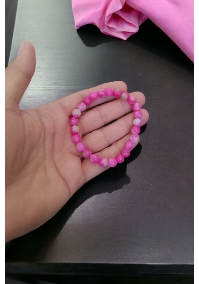 Ceyt Taşı Bileklik Pembe Bileklik Kadın Bileklik Renkli Bileklik Gençlik Taşı İmparator Taşı Mdf Kutu Mdf Kutu