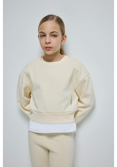 DeFacto Kız Çocuk Relax Fit Bisiklet Yaka Basic Düz İçi Yumuşak Tüylü Kalın Sweatshirt D4298A824WNBG390 Bej DeFacto Kız Çocuk Relax Fit Bisiklet Yaka Basic Düz İçi Yumuşak Tüylü Kalın Sweatshirt D4298A824WNBG390 Bej