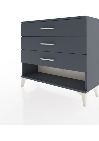 Arges Şifonyer 3 Çekmeceli 88x30x80 Antrasit-antrasit Antrasit