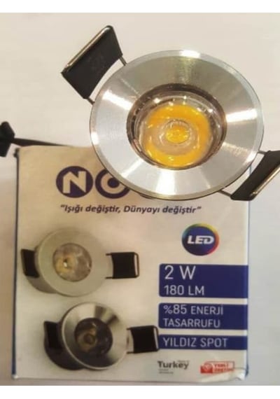 Noas Yıldız Spot 2W Krom Kasa 3200K Gunışığı Işık Yl94-0152