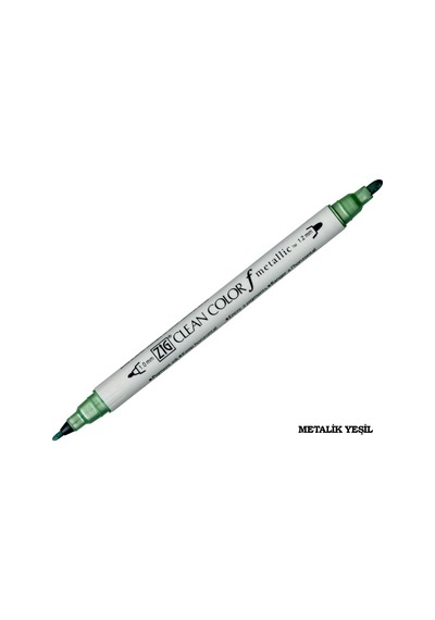 Zig Clean Color Çift Uçlu Keçe Kalem Tcs-8000 Gümüş