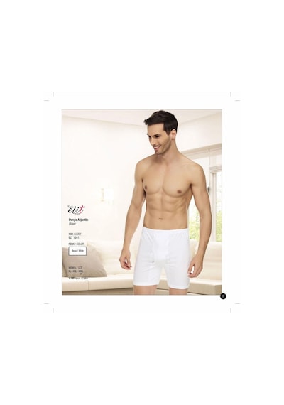 Erkek Penye Arjantin Paçalı Boxer 1051 - 12 Adet 001