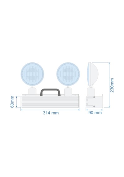 Arsel Versalite-lp Vsa-214l Lifepo4 Acil Aydınlatma Armatürü Kesintide 180 Dak. Yanan 2x14 Led Lam