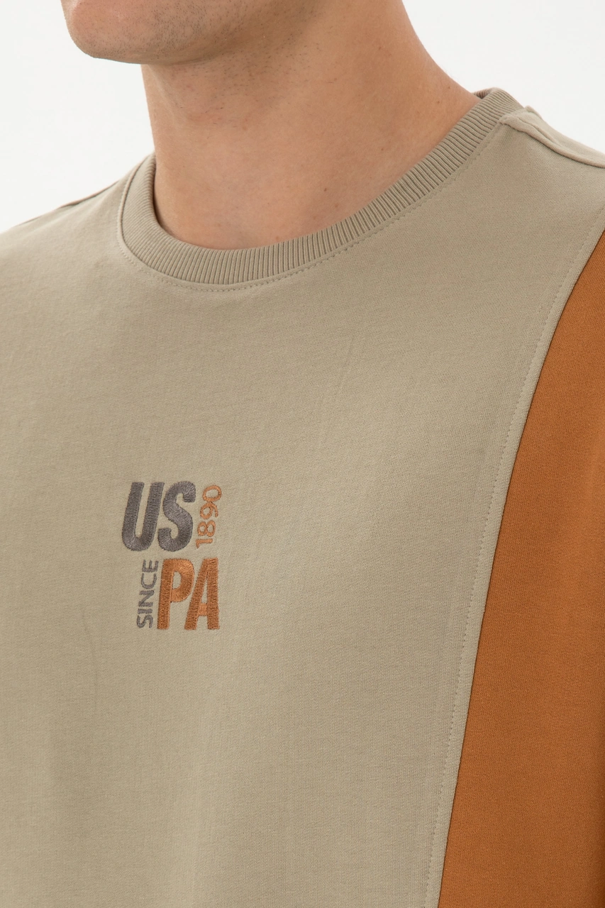 U.s. Polo Assn. Erkek Açık Haki Sweatshirt 50316379-vr183 Acık Hakı
