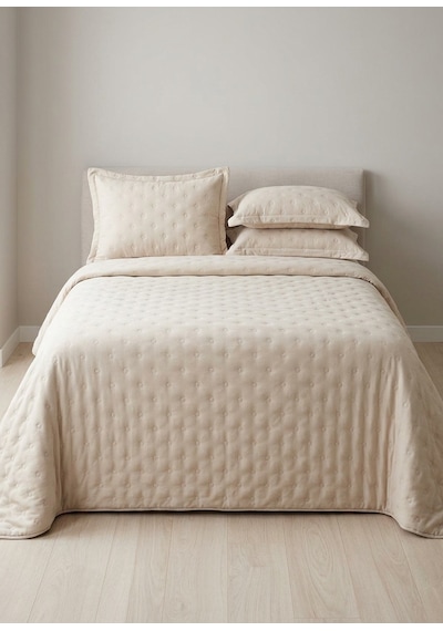 Düz Çok Amaçlı Pike Tek Kişilik 160 x 220 Bej