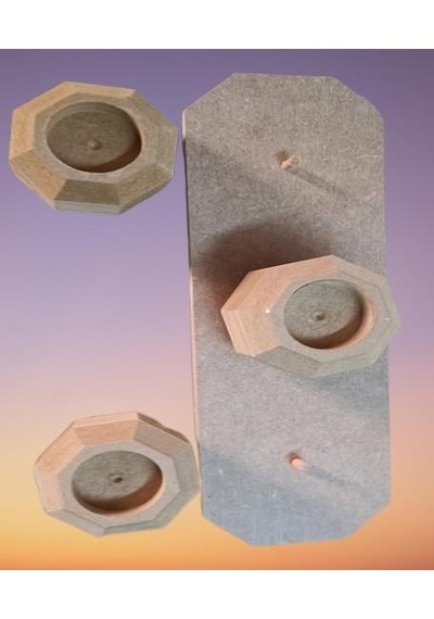 1448bng90247hobi Adn Dekoratif Sekizgen Mumluk Ahşap Mdf Ham Cnc Kesim Model El Yapım