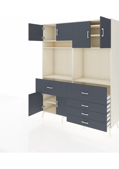 Hyperion Gardrop 7 Raflı 5 Çekmeceli 6 Kapaklı 176x44x221 Aytaşı-antrasit Antrasit Hyperion Gardrop 7 Raflı 5 Çekmeceli 6 Kapaklı 176x44x221 Aytaşı-antrasit Antrasit