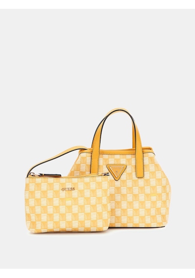 Guess G Wave Geometrik Desenli Mini Kadın El Çantası Hwjt9344750 Sarı