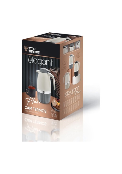 Star Termos Elegant + Plus Series - Bej - 2 Lt Cam Termos Ste-6161 Bej