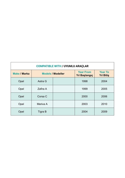 Opel Astra G Zafira A Corsa C Meriva A İçin Otomatik Vites Fren Pedal Lastiği